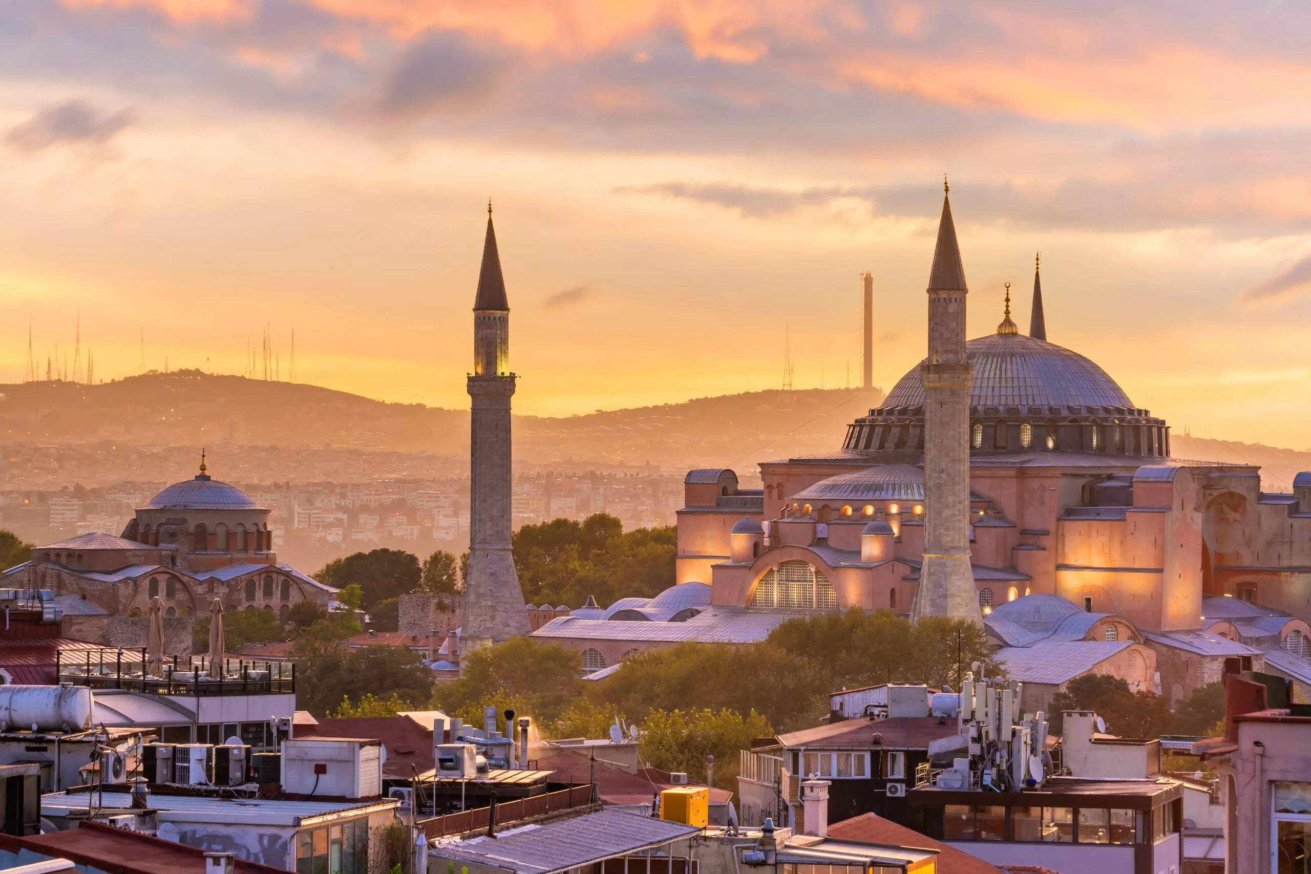 Hagia Sophia Basilica at Dawn 